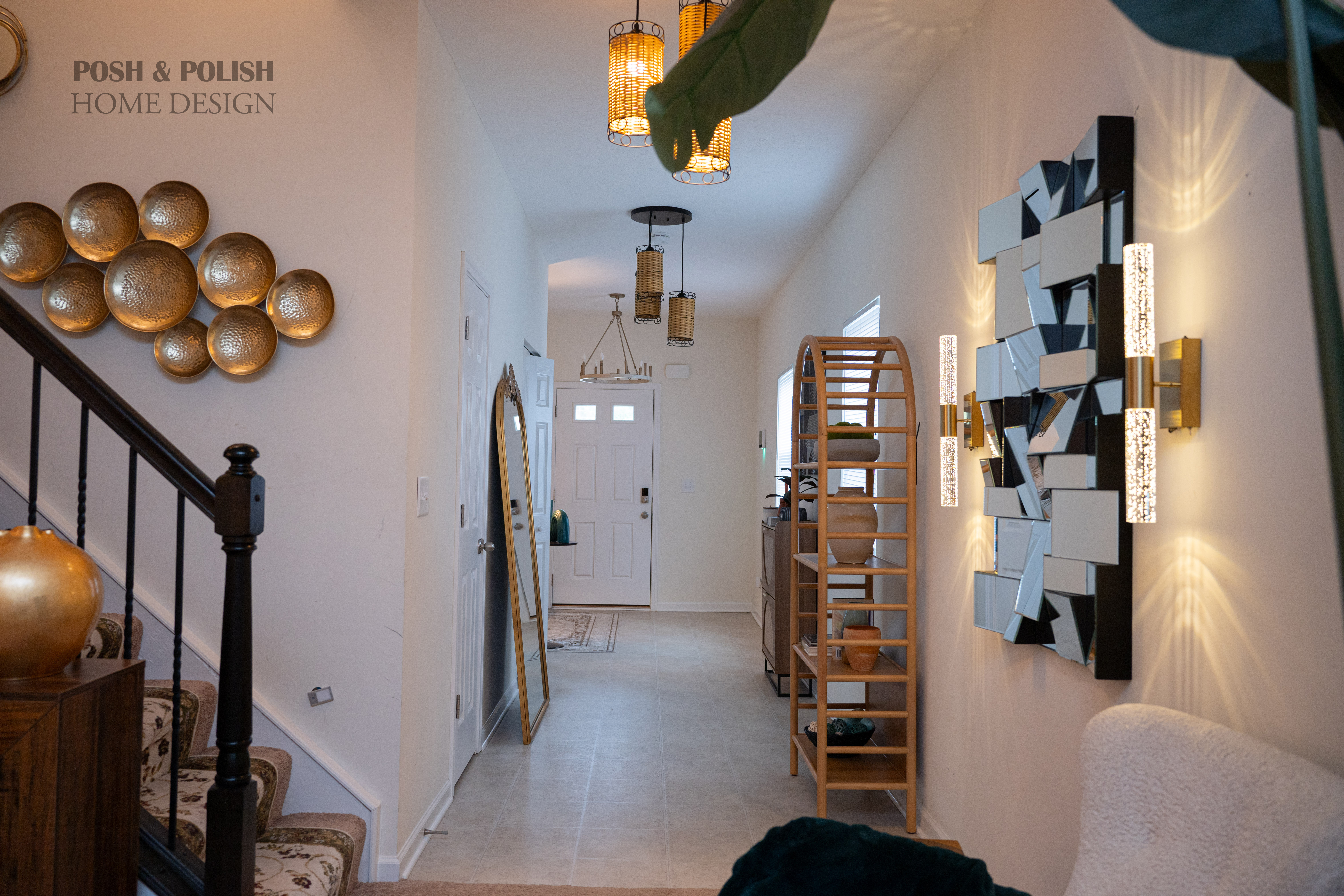 A spacious living room with an open floor plan, comfortable seating, and large windows that provide abundant natural light.